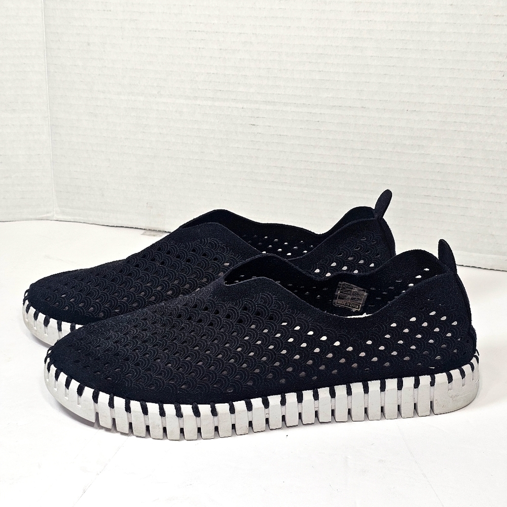 Ilse Jacobsen Black Slip-On Flats Shoes Womens Sz 39 (8.5 USA) - Picture 5 of 9